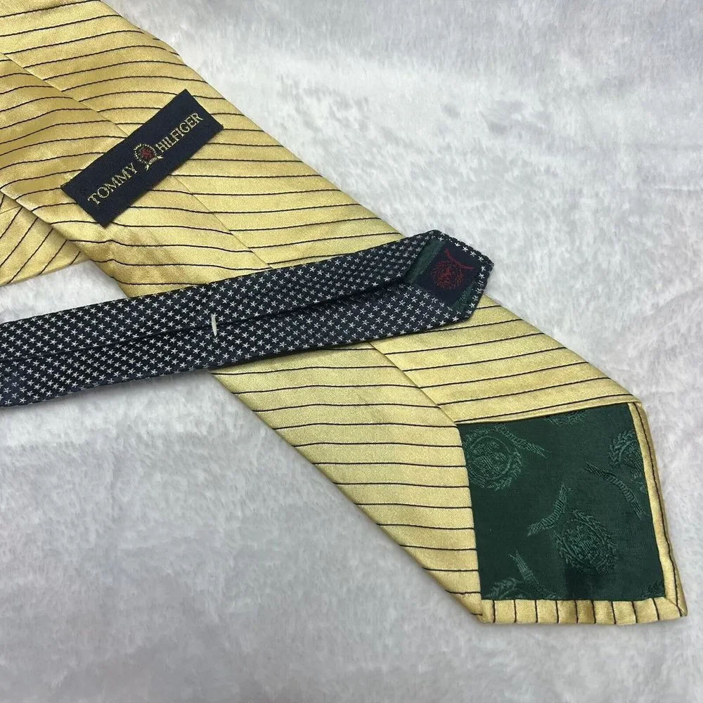 Tommy Hilfiger Silk Tie Yellow‎ Striped